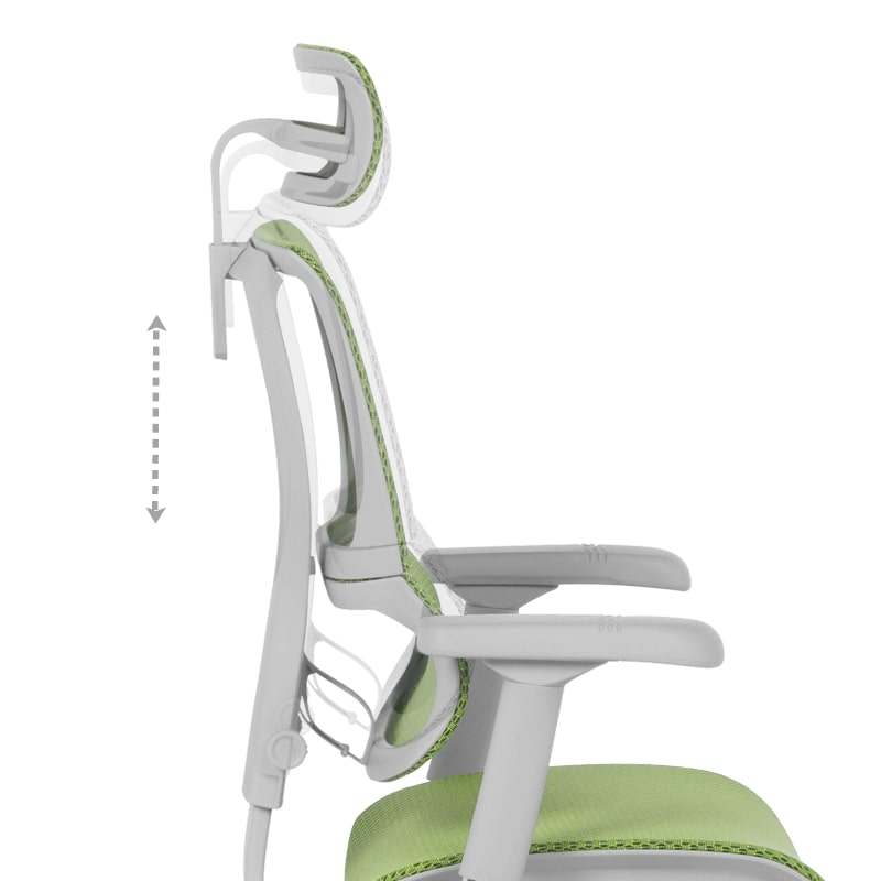 Ергономичен стол IOO Elite 2 сива рамка-зелен